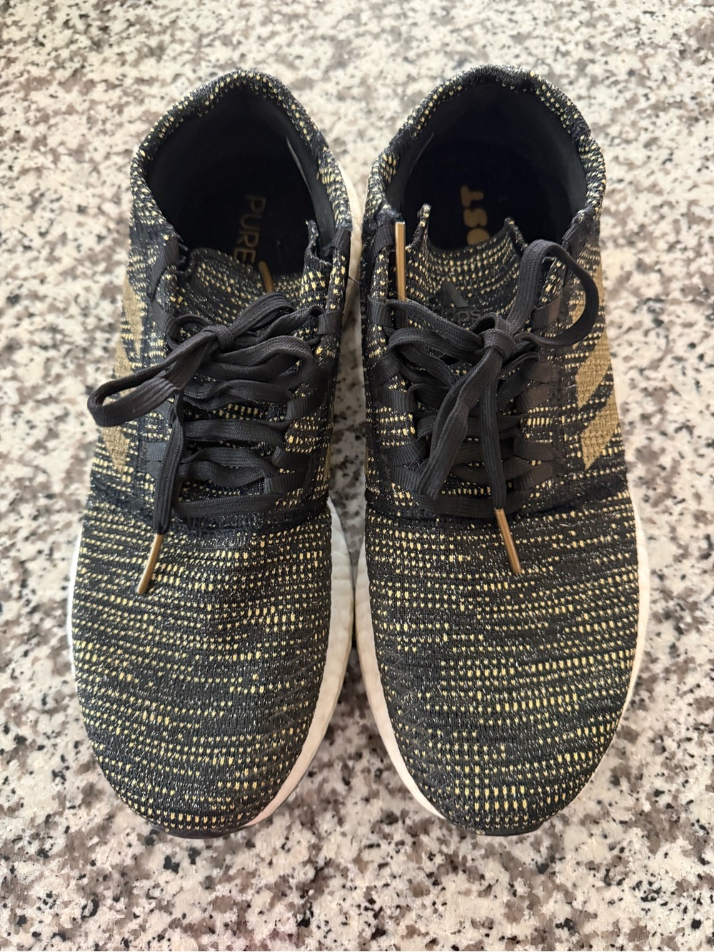 Adidas Black and Gold Knit PureBoost